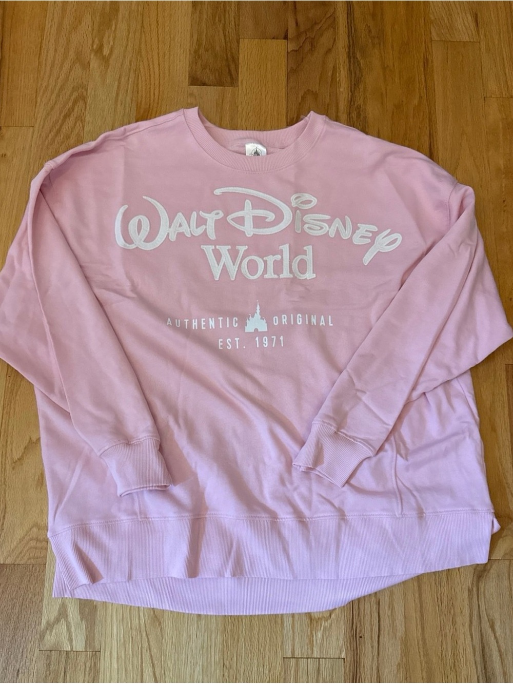 Disney Pink Pullover with White Script Logo